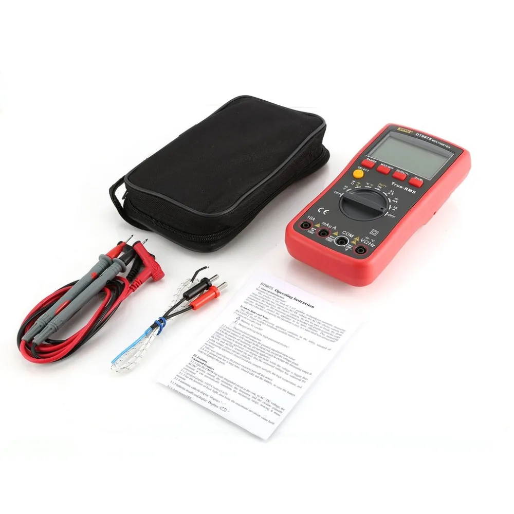 

SZBJ DT9975 Digital Multimeter DC/AC Voltage Current Meter Handheld Voltmeter Ammeter Diode Triode Tester True RMS Auto Range