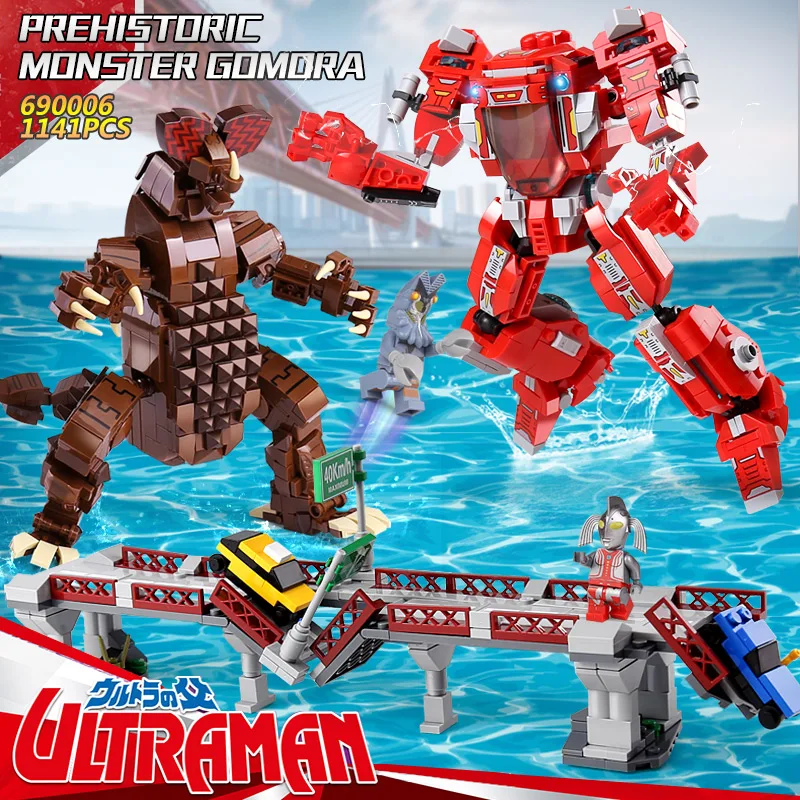

Panlos 690006 Movie Series The M78 Robot vs Gormora Set Building Blocks Bricks Japan Cartoon Model Kids Toys Christmas Gifts