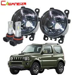 Cawanerl для 1998-2014 Suzuki Jimny FJ Закрытое вездеход стайлинга автомобилей туман Свет Абажур + H11 светодиодный/галогенная лампа DRL 12 В