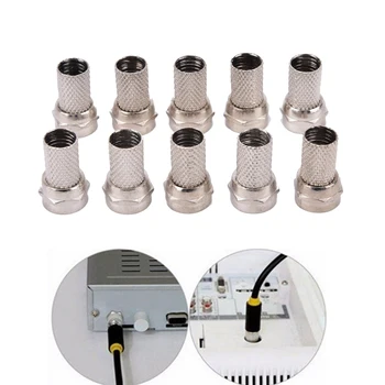 

10PCS F Digital Cable Terminal Connector For Cable TV SCREW Plug SAT RG6 CT100 WF100 TX100 H109F PH100