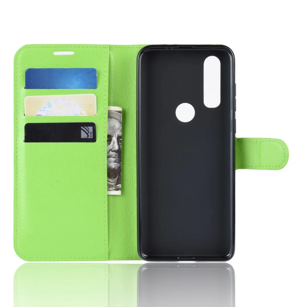 Для Motorola Moto One Action чехол Lichi Флип кожаный чехол для телефона чехол для Moto One Action кошелек кожаный чехол с подставкой Чехлы-флип