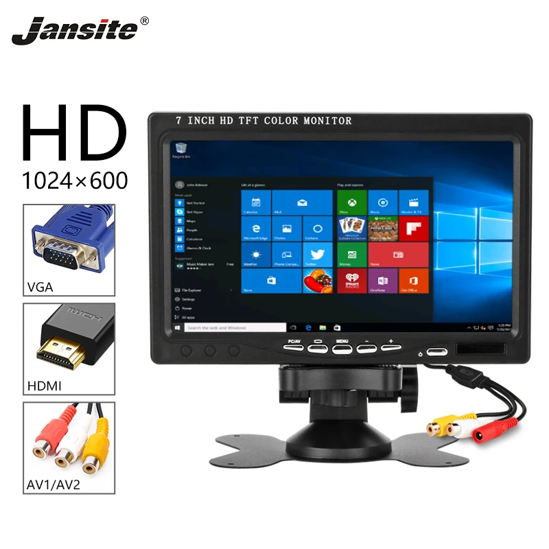 

7" HD LCD IPS Mini Computer & TV Display CCTV Security Surveillance Screen monitors with HDMI / VGA / Video / Audio Car Monitor