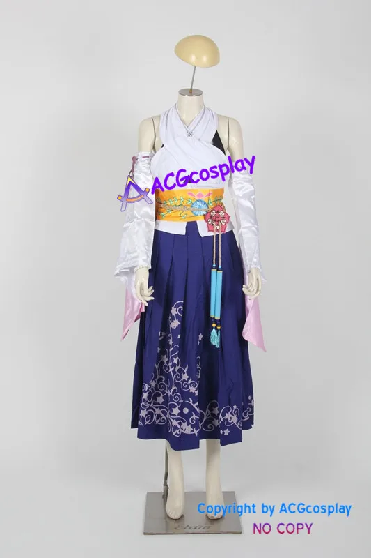 Final Fantasy X 10 маскарадный костюм Yuna поставляется в комплекте с ожерельем уха Кольца