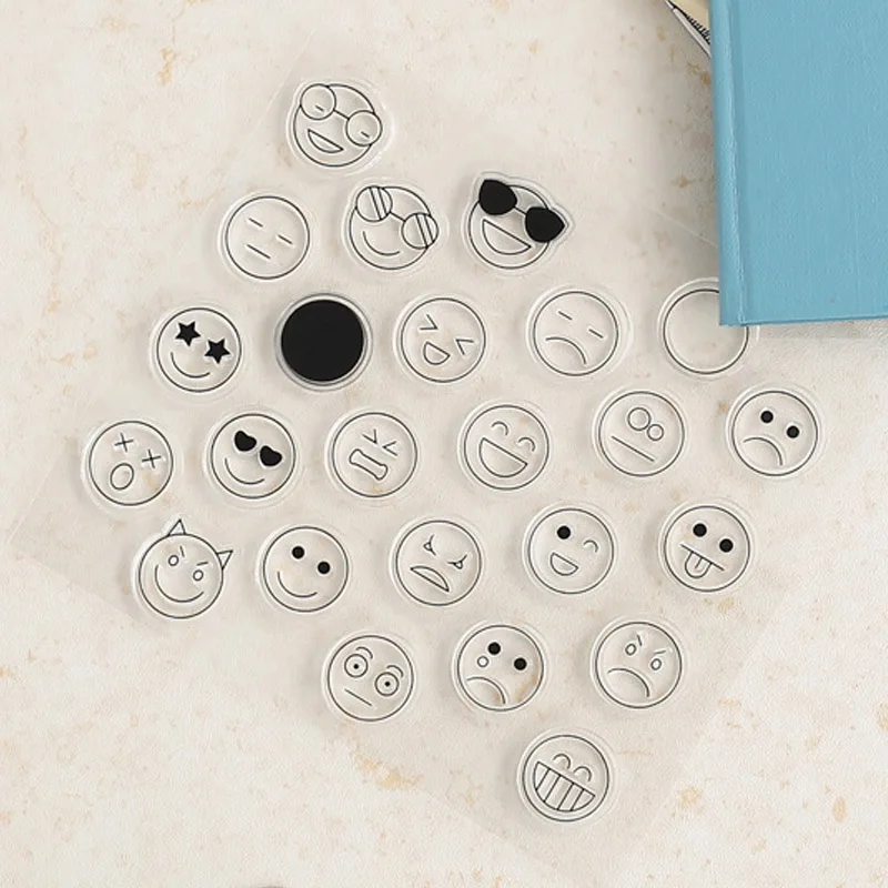 

2017 Hot Smiling Face Transparent Clear Silicone Stamp For DIY Expression Scrapbooking/Photo Album Decorative Clear Stamp Sheets