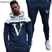 GYMOHYEAH новые спортивные костюмы для мужчин s модный спортивный костюм для мужчин тренировочный spak survete для мужчин t Мужская спортивная одежда костюм с капюшоном спортивный костюм набор для мужчин