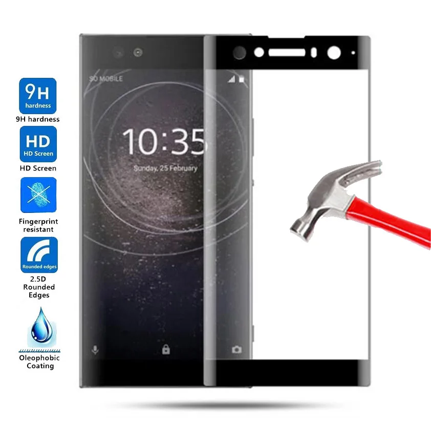 Full Cover 9H 2.5D Explosion-proof Screen Protector For Sony XA2 Ultra Tempered Glass Xperia | Мобильные телефоны и