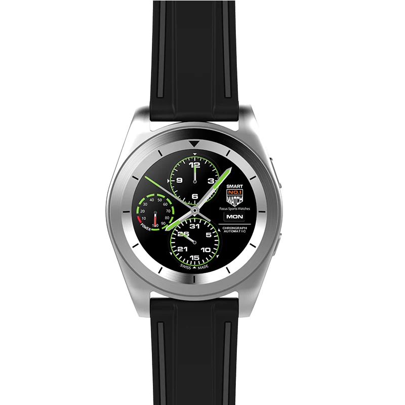 MTK2502 Аппаратная платформа relogio inteligente smartwatch Поддержка монитор сердечного ритма шагомер часы для ios android системы - Цвет: Серебристый