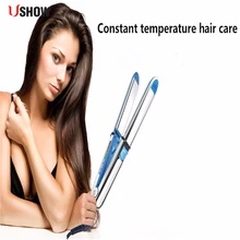 USHOW профессиональный керамический утюжок для выпрямления волос, плоский утюжок, интеллектуальные щипцы для завивки волос, выпрямитель для волос, инструменты для волос