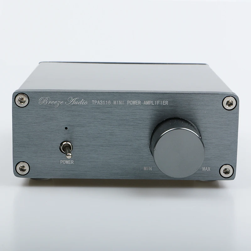 Kaufen Brise Audio TPA3116 2,0 HiFi Audio Stereo Digital endstufe Erweiterte 2*50 Watt Mini Startseite Aluminium Gehäuse amp DC12 24V