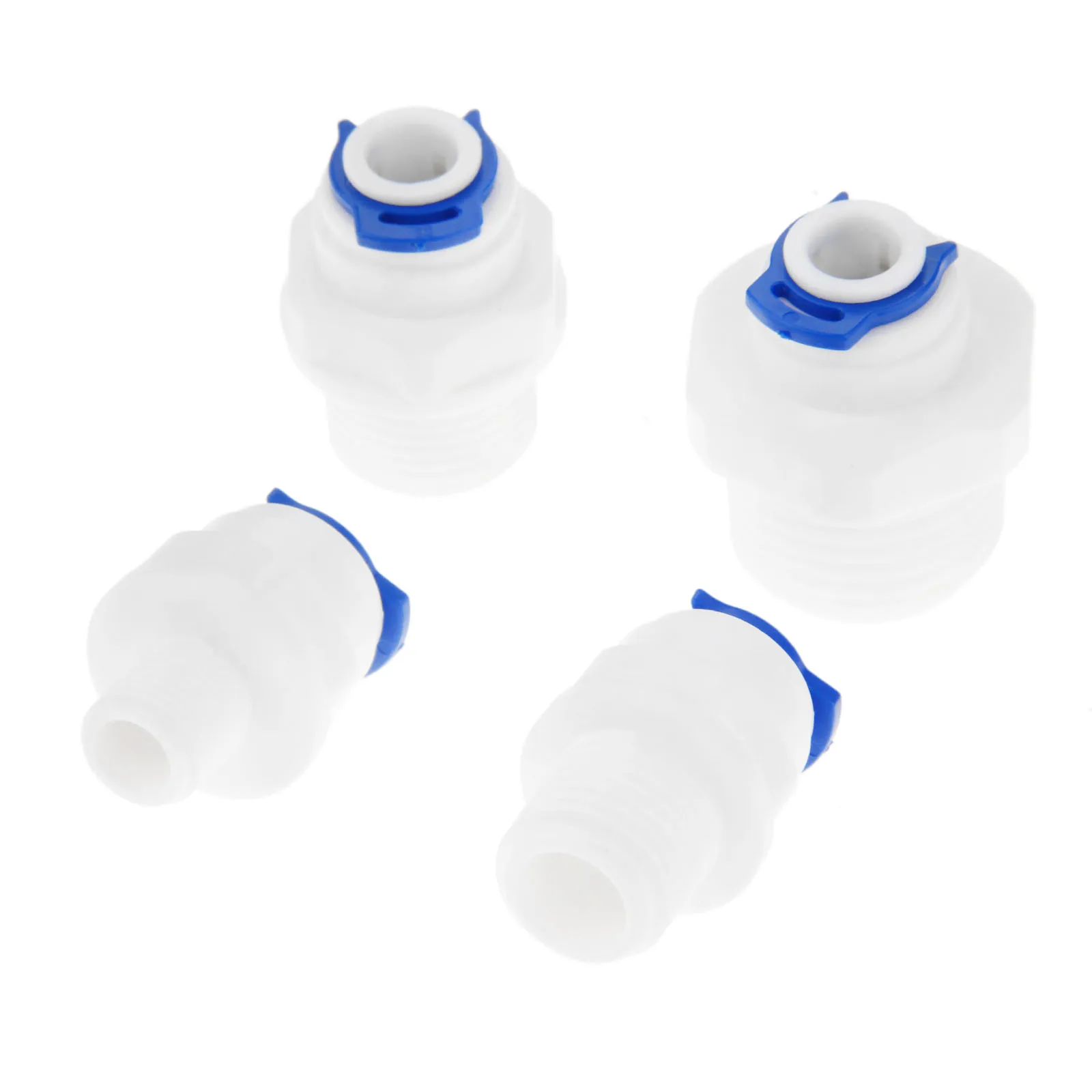 5Pcs 1/4" OD Hose RO Water Straight Pipe Fittings 1/8" 1/4" 1/2" 3/8" BSP Male Thread Quick Connector System Water Purifies