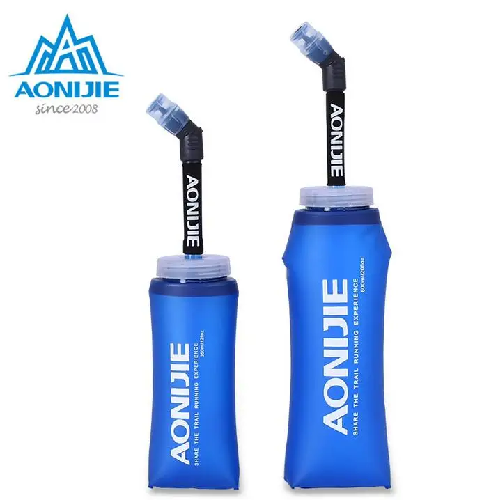 AONIJIE 350 600 мл спортивная сумка для воды для бега, складная термополиуретановая мягкая колба для воды с длинной соломенной велосипедной сумкой