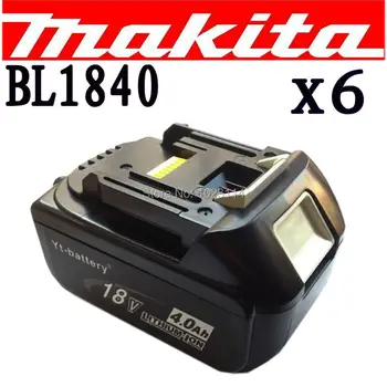 

6 X New For Makita 18V Compact Lithium Ion Battery BL1840 BL1830 4000mAh