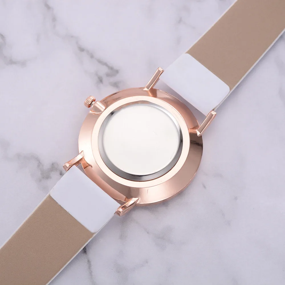 2018 горячая распродажа Женские часы Reloj Mujer Простые однотонные наручные с кожаным
