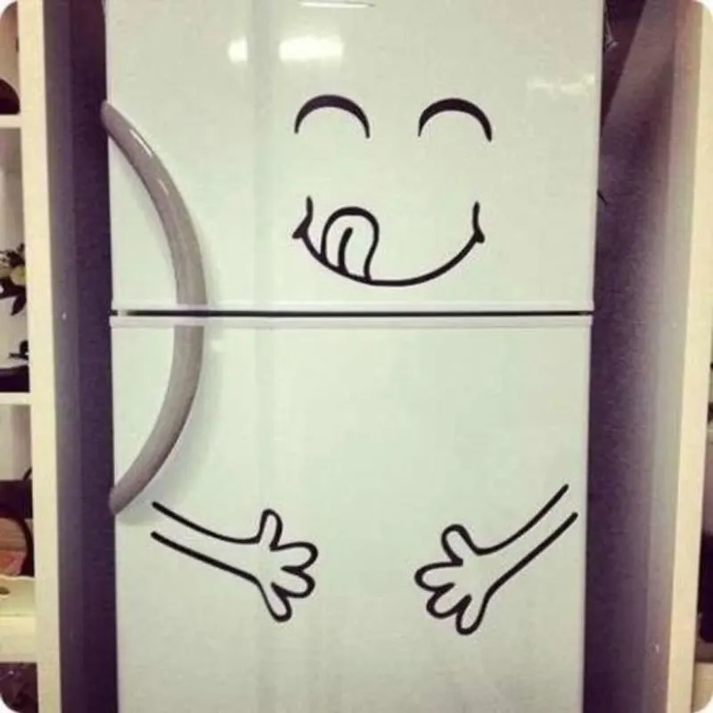 Smiley Face Fridge Wall Sticker Vinyl Art Stickers Home Decor Living Room Bedroom Muraux | Дом и сад