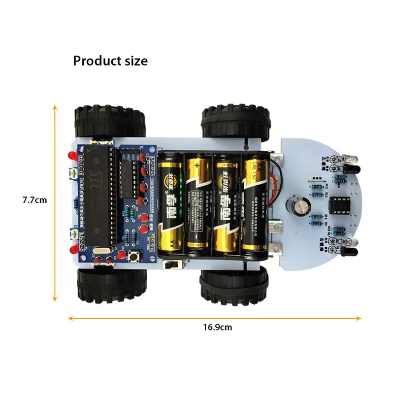 Набор для творчества C51 Интеллектуальный автомобильный комплект для отслеживания препятствий Интеллектуальный автомобильный комплект с двумя моторными приводами умный автомобильный робот-автомобиль DIY Набор