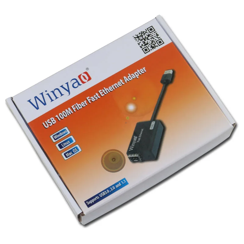 Winyao USB100F USB2.0 к 100FX SFP Настольный волоконный Ethernet сетевой адаптер-AX88772B NIC для ПК MacBook Air ноутбук