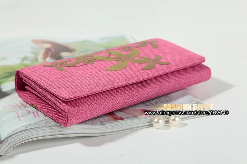 Long canvas wallet purse with zipper pocket (3)