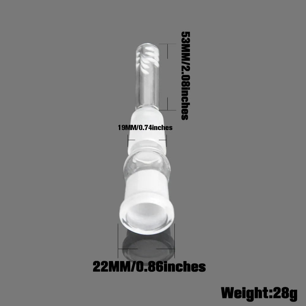 COURNOT мини стеклянный диффузор 14 мм до 18 мм Мужской Женский шарнир стеклянный адаптер для стеклянных труб - Цвет: Clear
