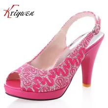 Large size 31-43 Ladies Brand Sexy High Heels Fashion shoes Women Pumps Patchwork open toe Stiletto Heels Designer Shoes