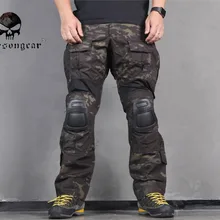 Для мужчин Военная Униформа Охота камуфляжные штаны Emerson армейские G3 тактические брюки с наколенники мультикам черный EM7043 MCBK