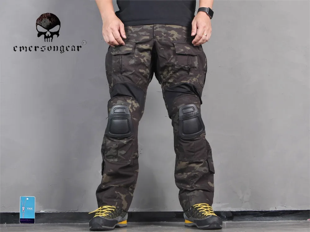 EMERSON боевые G3 брюки Тактические bdu Брюки с наколенником мультикам черный EM7043|pants