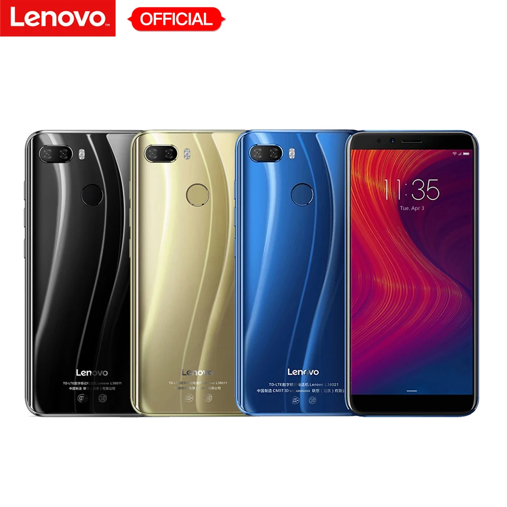 Lenovo K5 Jouer L38011 3 GB 32 GB 4G téléphone portable 5.7 »Snapdragon MSM8937 Octa Core caméra arrière 13MP + 2MP caméra avant 8MP