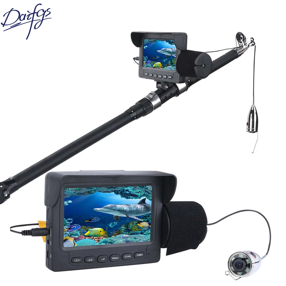 

Daifgs Underwater Fishing Camera Kit 1000TVL 4.3 inch 15m/30m Fish Finder Camera with Professional Video Camera Infrared Lamp