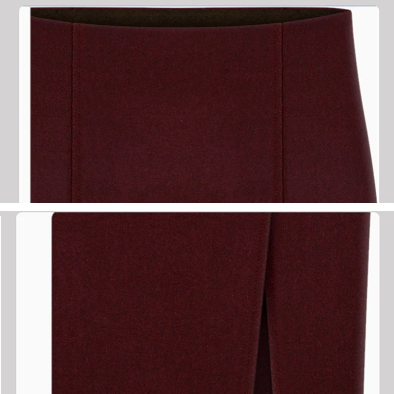 Женская трикотажная юбка карандаш из хлопка и шерсти до колена|fashion pencil skirt|pencil