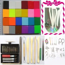 Гибкие текстурные украшения, глина для изготовления художников, полимерная глина, глина для моделирования, 24 цвета, инструменты, аксессуары, 20 г, блок