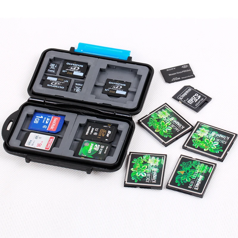 

Waterproof SD TF Memory Card Case Holder For sony gopro camera for SD CF XQD SIM Anti-shock Storage CASE store card box