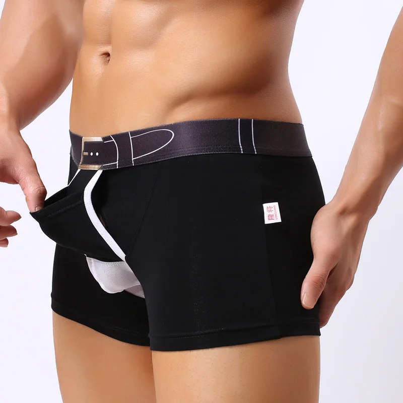 

LONG JIANG Men's Underwear Boxer Care Capsule 95% Cotton Convex Soft Scrotum Health Separation Breathable New Arrival 2019 ZC