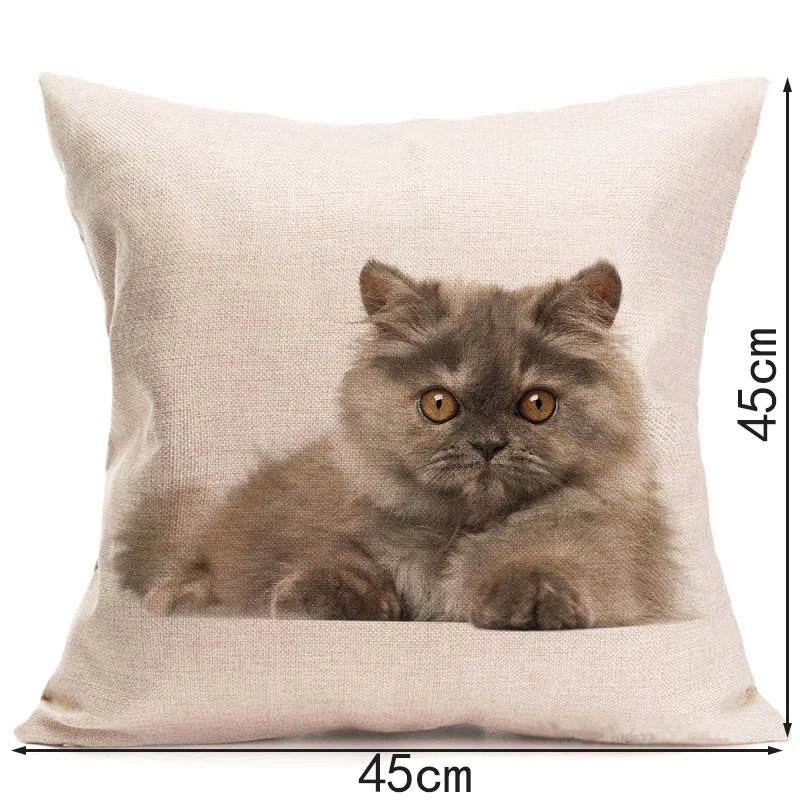 Cute Cat Pillow Case Animal Black Cat Cushion Cover Pet Pillow Covers for Home Car Decorations Pillowcase