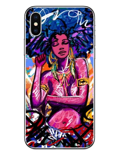 Модный Африканский черный Жесткий Телефон для девочек чехол для iPhone 7 XR XS Max 6 6 S Plus 5 5S SE 8 8 Plus Melanin queen чехол для iPhone X