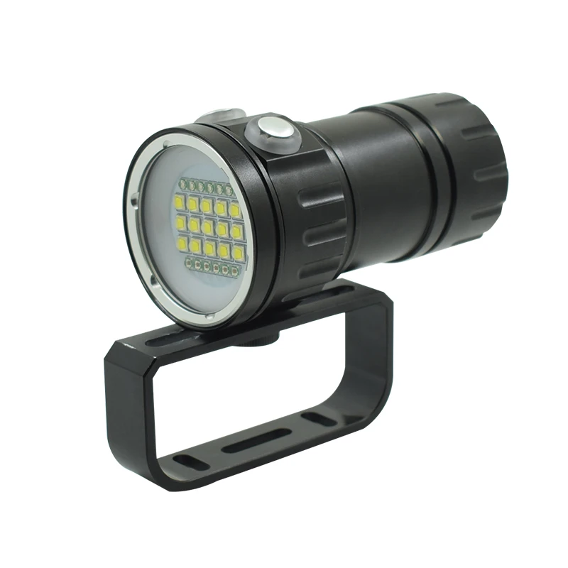 

Diving Flashlight 18650 Torch Video Lamp Underwater Photography Light 15 x L2 White 6 x Red 6 x Blue LED Scuba Photo Fill Light
