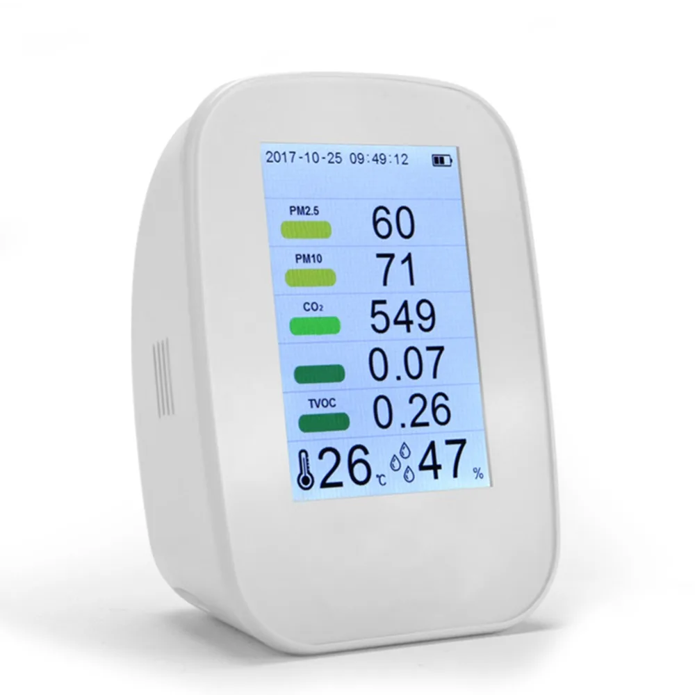 

Digital Indoor/Outdoor PM2.5/TVOC Tester Meter air quality monitor Detector Gas Analyzer Thermometer Hygrometer