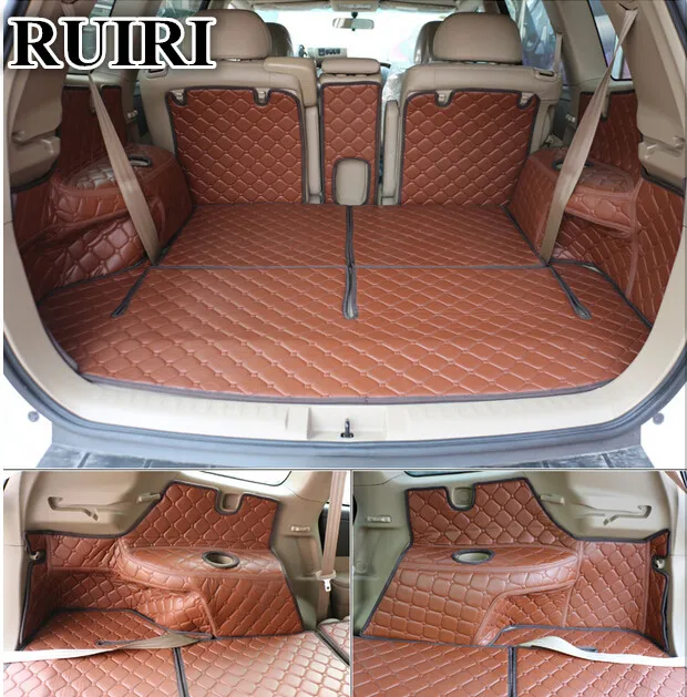 

Good car trunk mats for Toyota Highlander 7 seats 2013-2007 durable cargo liner boot carpets for Highlander 2012,Free shipping