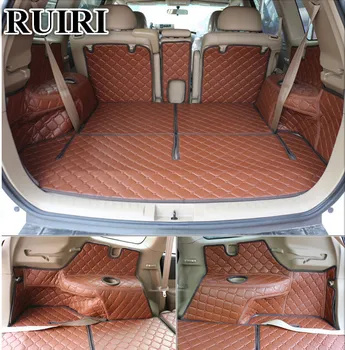 

Good car trunk mats for Toyota Highlander 7 seats 2013-2007 durable cargo liner boot carpets for Highlander 2012