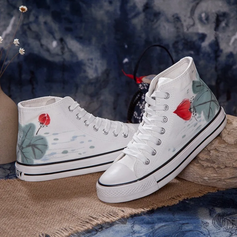 Chinese Ink Series Season Canvas Shoe China Style Chinese Ink Sail Cloth Shoe Woman Fund In State Cloth Shoe Zapatos De Mujer Chinese Ink Series Season Canvas Shoe China Style Chinese Ink Sail Cloth Shoe Woman Fund In State Cloth Shoe Zapatos De Mujer