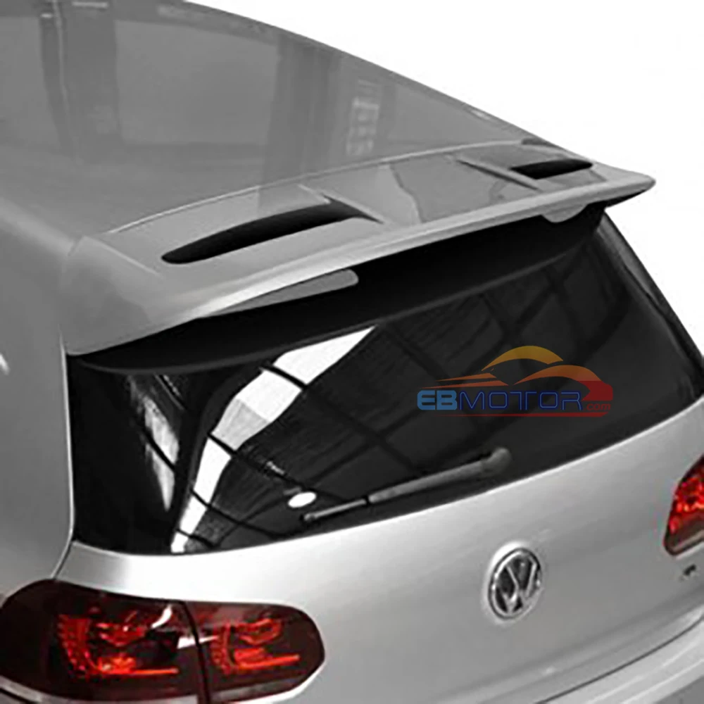 ebmotor-com STR Real Carbon Fiber Rear roof Spoiler CF Wing Case For Volkswagen Golf 6 VW GOLF Six 2010-2012 2