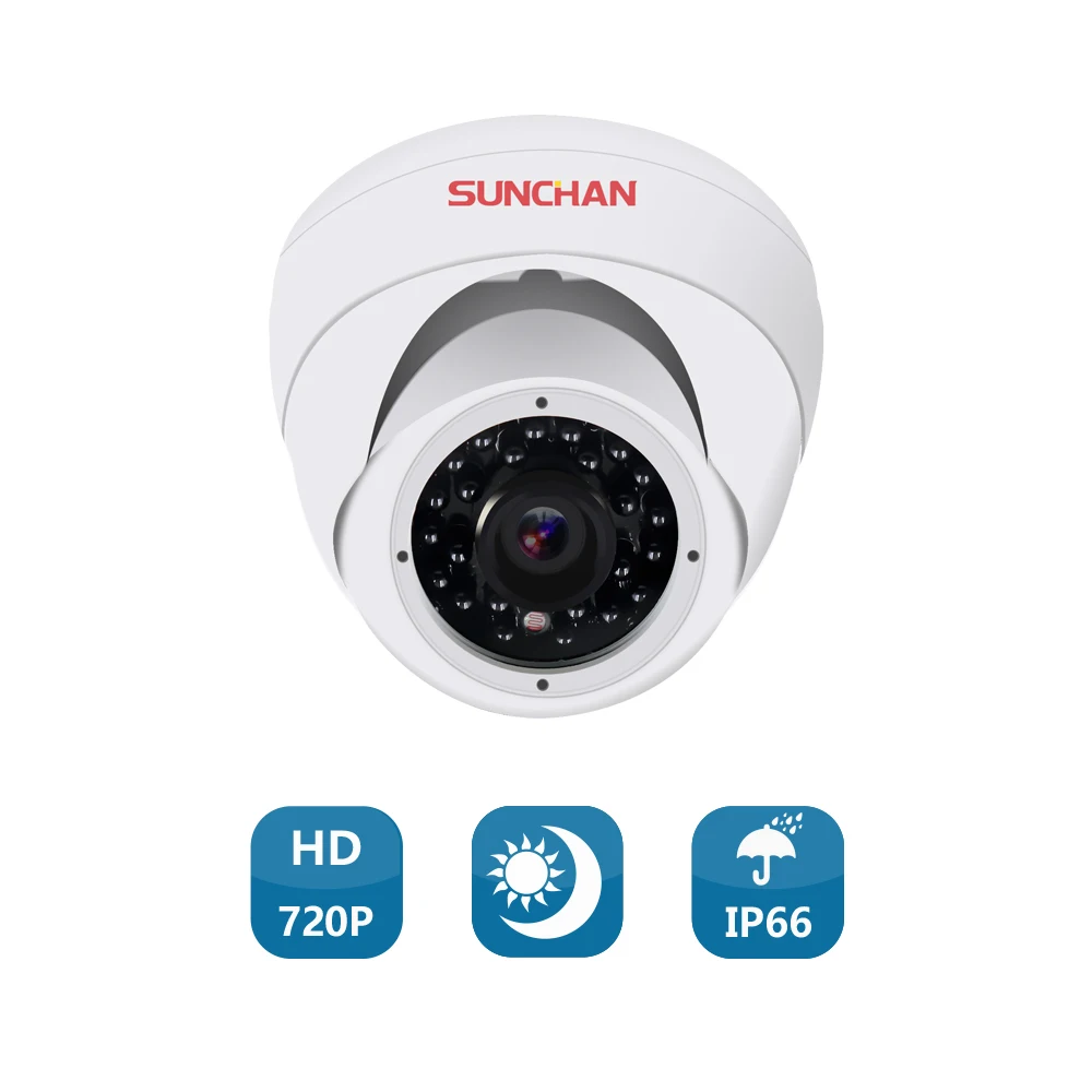 SUNCHAN AHD 1/4 CMOS 3,6 мм 1200TVL Объективы для видеонаблюдения Indoor купольная видеокамера с высоким разрешением безопасности купольная кабель для