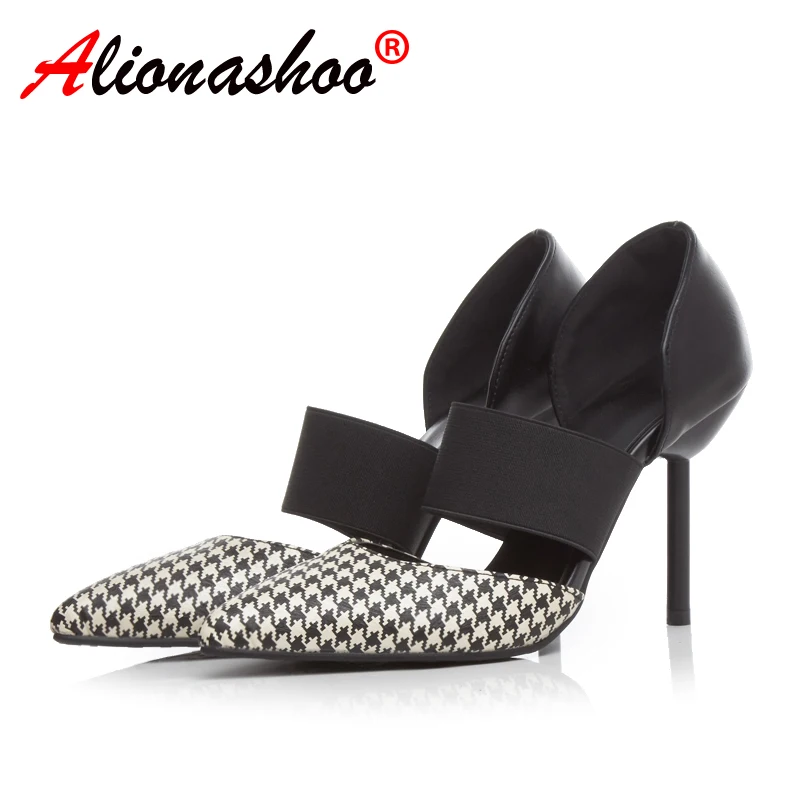 

Plus Sizes Fashion Ankle Strap Women Casual Sandals Pointed Toe Summer High Heel Shoes Buckle Ladies Office Work Sandalias Shoes