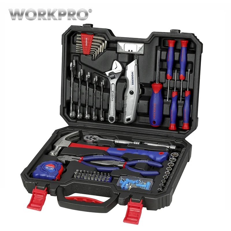 WORKPRO 160PC Tool Set Hand Tools for Daily Use Home Tool Set Househould Tool Kits Screwdriver Set Wrench Knife Pliers