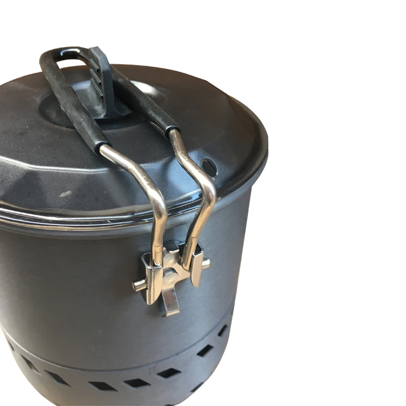 FLAME'S CREED 1.6L One-Piece 2-4 Personal Camping Stove Heat Exchanger Pot camping equipment set Flash Personal Cooking System3