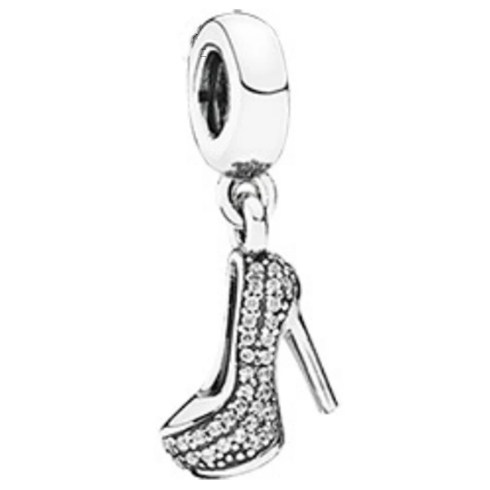 

2019 NEW 100% 925 Sterling Silver Fashion Glamour Women's High Heels Pendant Elegant Anniversary Gift Original Jewelry
