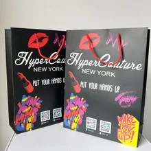 500 шт./лот 30x40Hx10cm оригинальная роскошная бумага сумки с ручкой индивидуальный логотип для печати