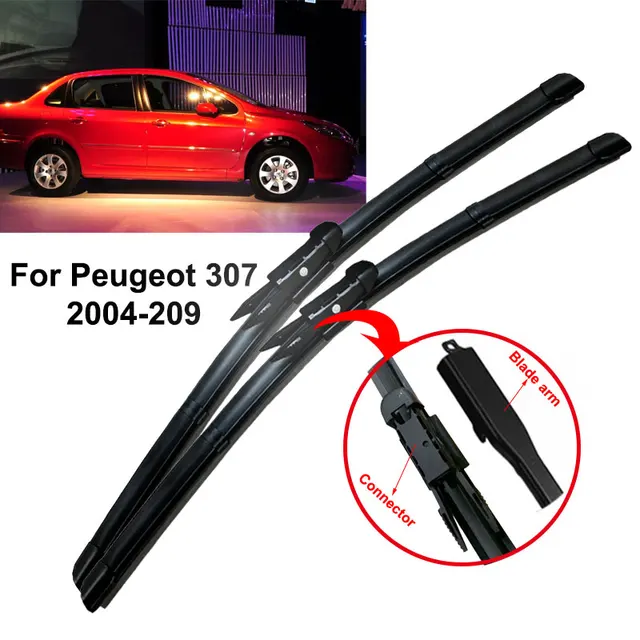 For Peugeot 307 Accessories Car Wiper Blade Windscreen Wipers Rubber