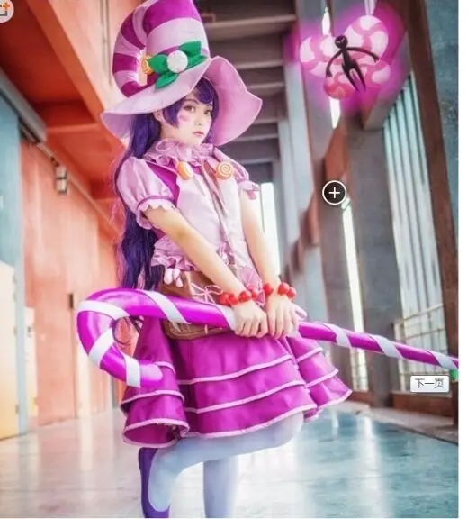 

lol Lulu the Fae Sorceress cosplay costume new skin Candy Witch dress
