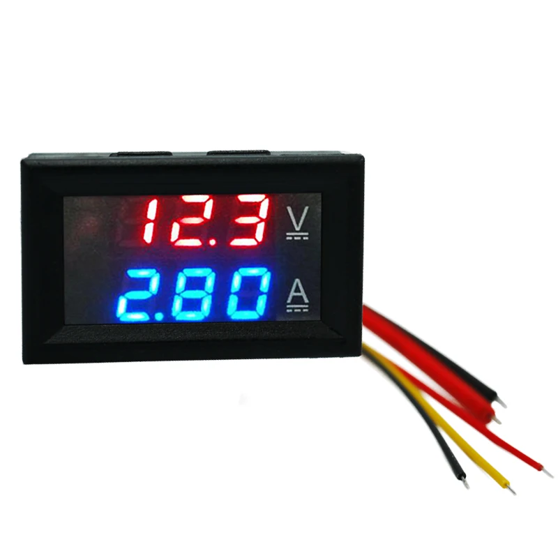 

by DHL/Fedex 100pcs/lot Digital dual LED Display Car voltage current meter Ammeter VoltmeterDC 0-100V/10A