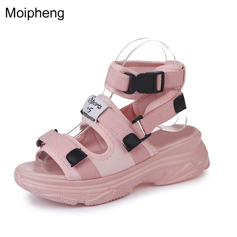 

Moipheng 2019 Women Sandals Summer Ladies Chunky New Multi-wear Stripper Heels Slippers Sandals High Platform Sandalias Mujer