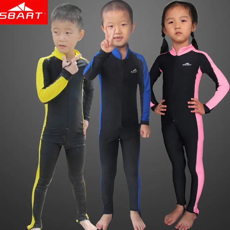 SBART Upf50 Anti UV Sun Protect Wetsuits Kids Long Sleeve Lycra Boy